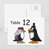 AZ- Tischnummer der Braut- und Gräuelpinguine Post (Vorne/Hinten)