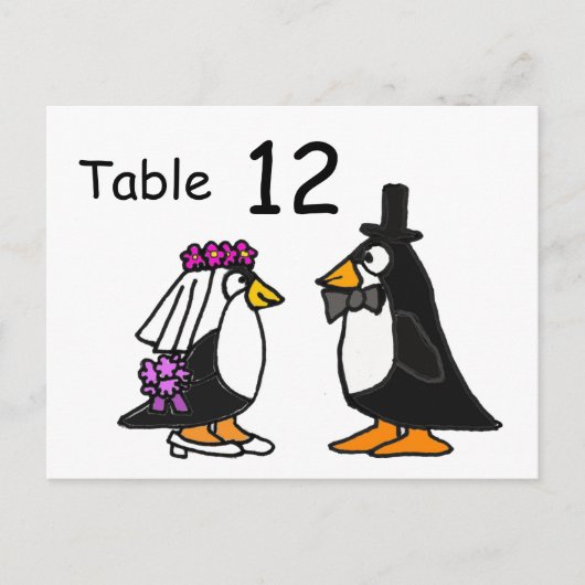 AZ- Tischnummer der Braut- und Gräuelpinguine Post (Vorderseite)