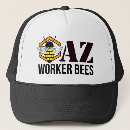 AZ Worker Bees Hat Truckerkappe (Vorderseite)