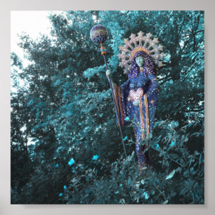 Aza-Göttin der weiblichen Energie des Kosmos Poster