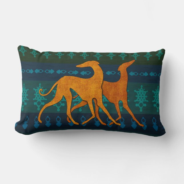 Aza grünes lendenkissen (Vorderseite)