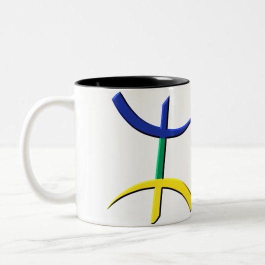 aza tricolore Kabyle Zweifarbige Tasse (Links)