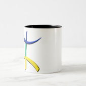 aza tricolore Kabyle Zweifarbige Tasse (Mittel)