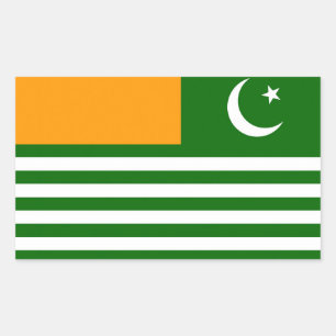 Azad Kaschmir Staatssymbol für Pakistan Rechteckiger Aufkleber