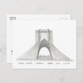 Azadi Tower, Teheran, Iran Postkarte (Vorne/Hinten)