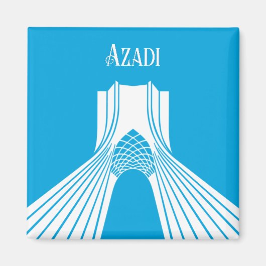 Azadi Tower Turquoise Magnet (Vorne)