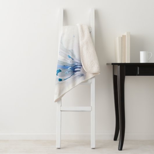 ** Azalea Art Malerei Blume Weiß Aquamarin Sherpadecke (Beispiel)