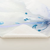 ** Azalea Art Malerei Blume Weiß Aquamarin Sherpadecke (3/4)