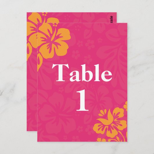 Azalea Beach Blume Tischnummern (Vorne/Hinten)