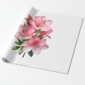 Azalea Blume Aquarellmalerei Geschenkpapier (Ungerollt)