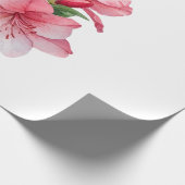 Azalea Blume Aquarellmalerei Geschenkpapier (Ecke)