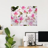 Azalea Blume Kunstdrucke Rosa Azaleen Poster (Heimbüro)