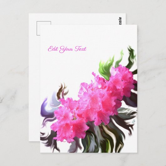 Azalea Blume Postkarte (Vorne/Hinten)