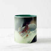 Azalea Blume und Grasshopper Personalisiert Zweifarbige Tasse (Mittel)