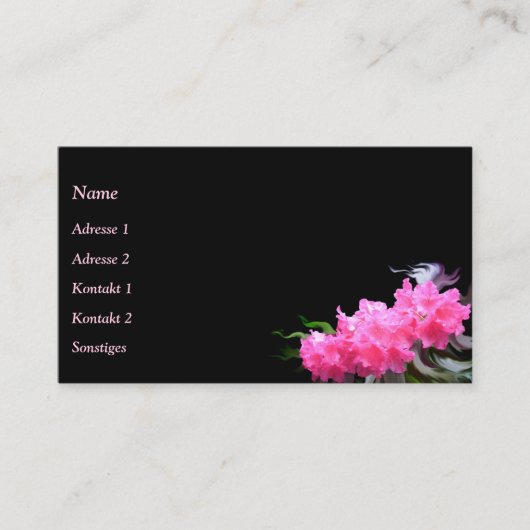Azalea Blume Visitenkarte (Vorderseite)