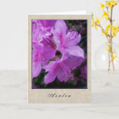 Azalea - Blumenserie Karte (Gelbe Blume)