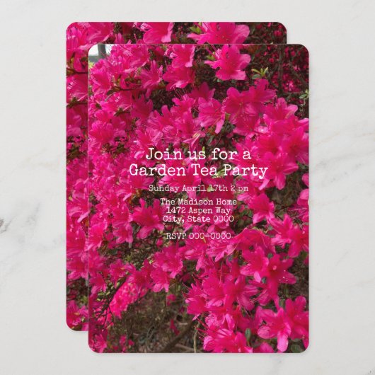 Azalea einladung (Vorne/Hinten)