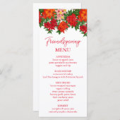 Azalea Fall Floral Friendsgiving Menu Menükarte (Vorne/Hinten)