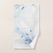*~* Azalea Kunstmalerei Blume Aquamarin blau Badhandtuch Set (Handtuch)