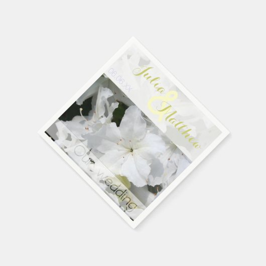 Azalea - Persönliches Hochzeitspapier Napkins Serviette (Ecke)
