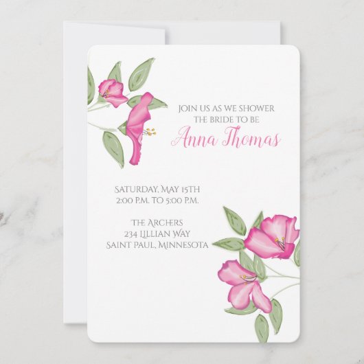 Azalea Polterabend Einladung (Vorderseite)