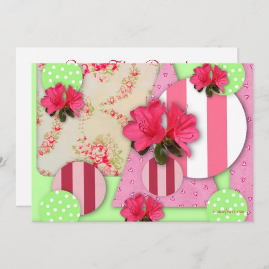 Azalea Scrapbook Save the Date (Vorne/Hinten)