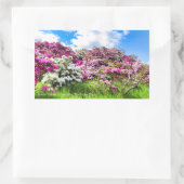 Azalea Viewing [Rectangular Seal] Rechteckiger Aufkleber (Tasche)