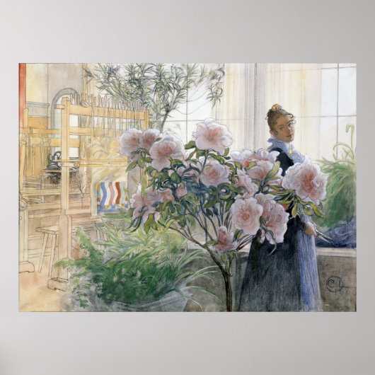 Azalea von Carl Larsson Poster (Vorne)