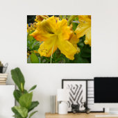 AZALEAS 10 Gelbe Azalea Blume Art Print Poster (Heimbüro)
