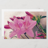Azaleas Briefpapier (Vorne/Hinten)