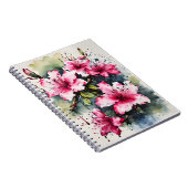 Azalee - Aquarellblumen Notizblock (Rechte Seite)