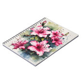 Azalee - Aquarellblumen Notizblock (Linke Seite)