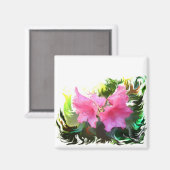 Azalee Blume Magnet (Vorderseite/Rückseite)