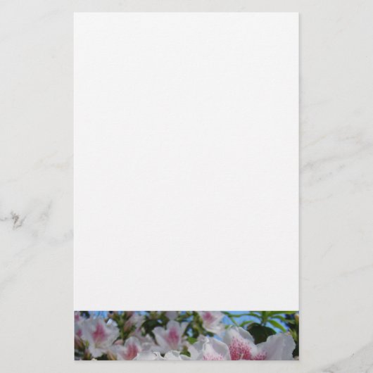 Azaleen-Blumen-Garten-Schreibwaren Floral individu Briefpapier (Vorderseite)