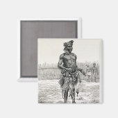 Azandeh Binsa oder Hexendoktor Magnet (Vorderseite/Rückseite)