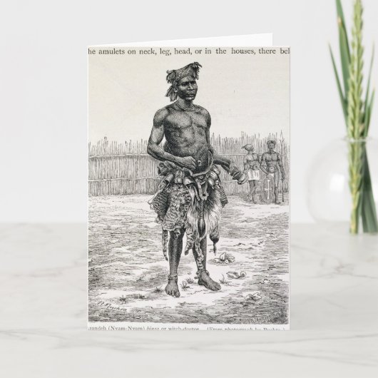 Azandeh Binsa oder Medizinmann Karte (Vorderseite)