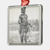 Azandeh Binsa oder Medizinmann Silbernes Ornament (Links)