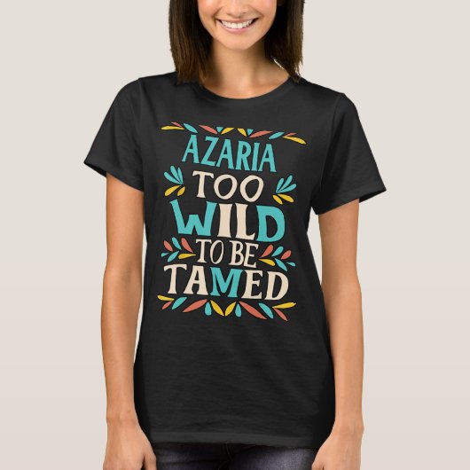 AZARIA Name Niedlich Retro Girls Wildblume AZARIA T-Shirt (Vorderseite)