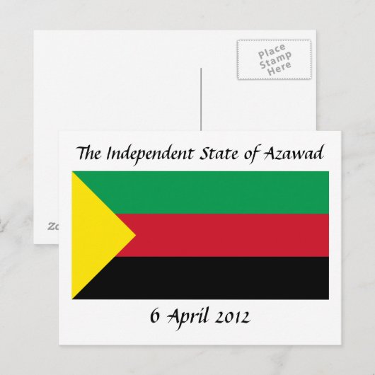 Azawad Flag Postkarte (Vorne/Hinten)