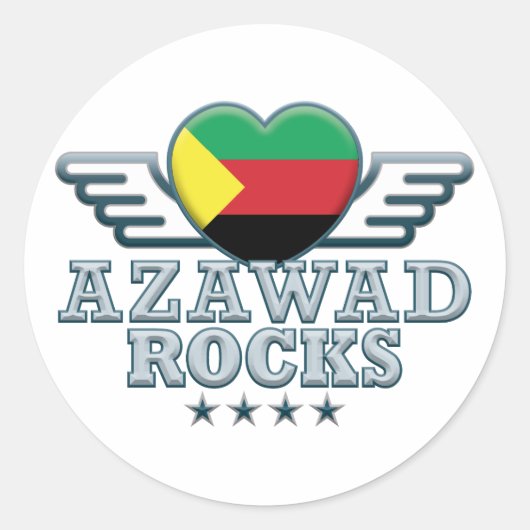 Azawad Rocks v2 Runder Aufkleber (Vorderseite)