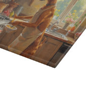 Azawakh Cooking in Kitchen Schneidebrett (Ecke)