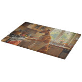 Azawakh Cooking in Kitchen Schneidebrett (Ecke)