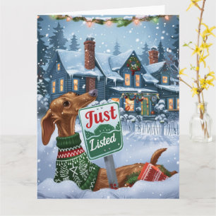Azawakh Dog Festive Realtor Weihnachten Karte