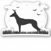 Azawakh Dog - Halloween Moon Silhouette Classic T- Aufkleber (Vorderseite)