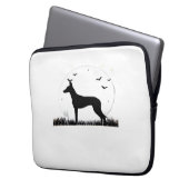 Azawakh Dog - Halloween Moon Silhouette Classic T- Laptopschutzhülle (Vorderseite Links)