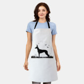 Azawakh Dog - Halloween Moon Silhouette Classic T- Schürze (Getragen)