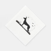 Azawakh Dog - Halloween Moon Silhouette Classic T- Serviette (Ecke)