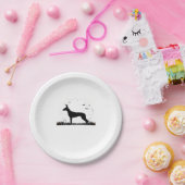 Azawakh Hund � Halloween Moon Silhouette Classic T Pappteller (Party)