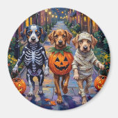 Azawakh Hunde Trick-oder-Treating Halloween-Kostüm Magnet (Vorne)