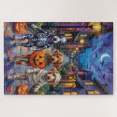 Azawakh Hunde Trick-oder-Treating Halloween-Kostüm Puzzle (Horizontal)